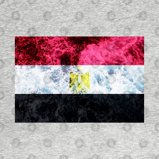 Flag of Egypt – Ocean Waves by DrPen